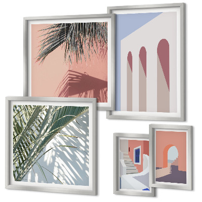 Set slika iznad kauča Ilustracije gradske arhitekture
