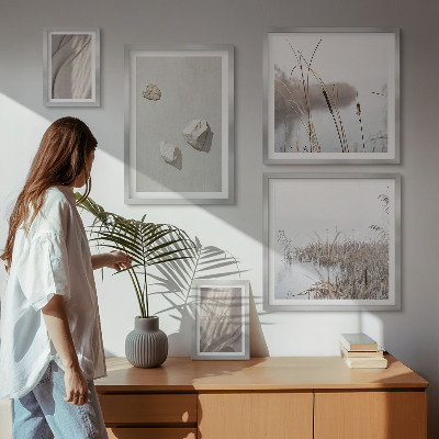 Poliptih u okviru Krupni planovi strukture u boho stilu