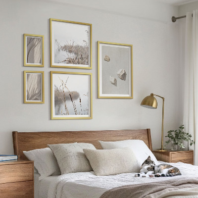 Poliptih u okviru Krupni planovi strukture u boho stilu