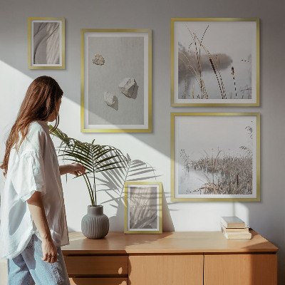 Poliptih u okviru Krupni planovi strukture u boho stilu
