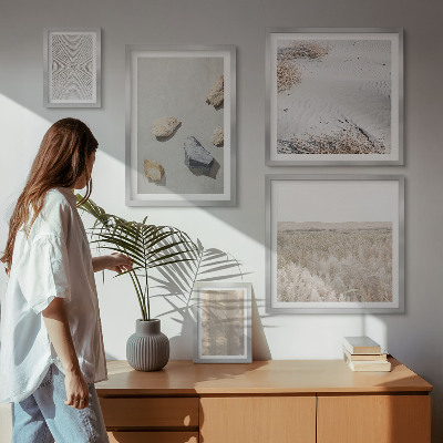 Set 5 slika u okviru Prirodne teksture u boho stilu