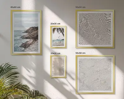 Set od 5 slika u okviru ljetni pješčani prizori mora
