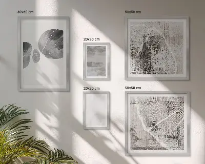 Apstraktni moderni oblici set slika iznad kauča