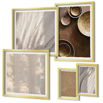 Set 5 slika u okviru Minimalističke teksturne strukture