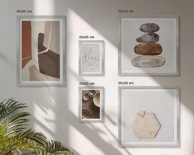 Set slika iznad kauča moderne umjetničke teksture