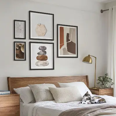 Set slika iznad kauča moderne umjetničke teksture