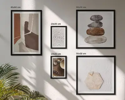 Set slika iznad kauča moderne umjetničke teksture