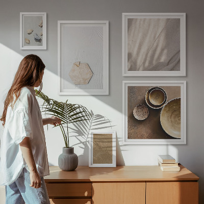 Set 5 slika u okviru Minimalističke teksture tople
