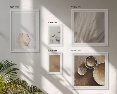 Set 5 slika u okviru minimalističke tople teksture