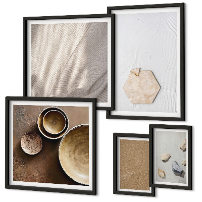 Set 5 slika u okviru Minimalističke teksture tople