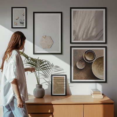 Set 5 slika u okviru Minimalističke teksture tople