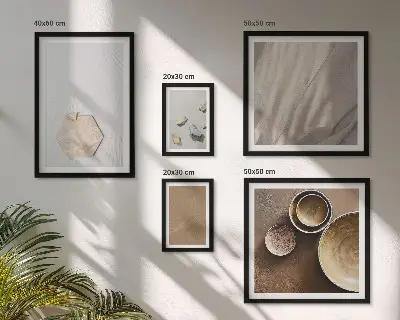 Set 5 slika u okviru minimalističke tople teksture
