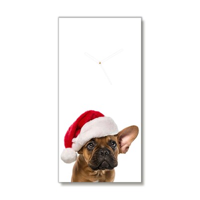 Zegar ścienny Bulldog Pies Święta