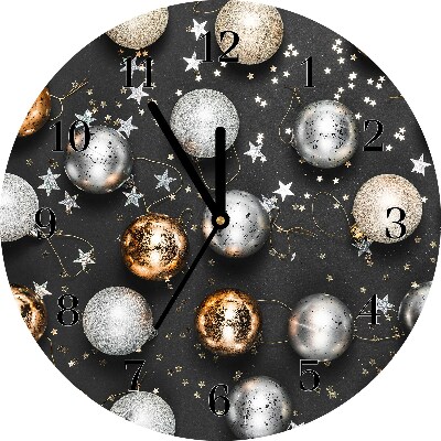 Zegar ścienny Bombki Świeta Ozdoby