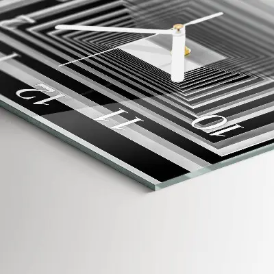 Stakleni četvrtasti sat 3D tunel