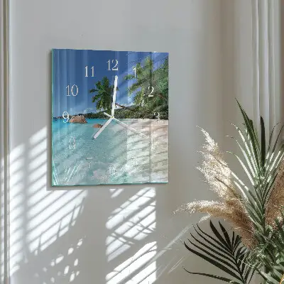 Stakleni četvrtasti sat Plaža