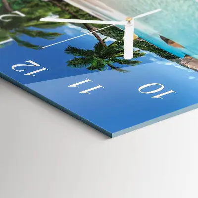 Stakleni četvrtasti sat Plaža