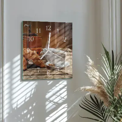 Stakleni četvrtasti sat Mlin za kavu
