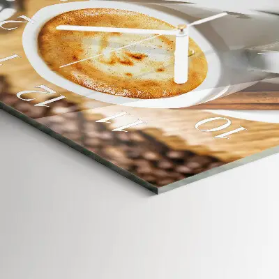Stakleni četvrtasti sat Kava