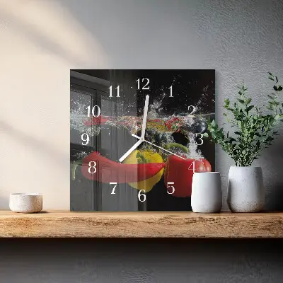 Stakleni četvrtasti sat Papar