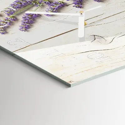 Stakleni četvrtasti sat Lavanda
