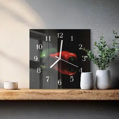 Stakleni četvrtasti sat Papar