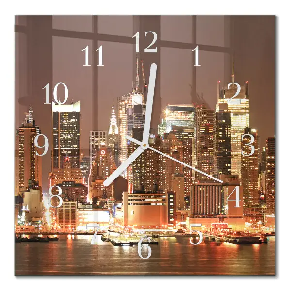 Stakleni četvrtasti sat Horizont