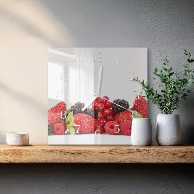 Stakleni četvrtasti sat Voće