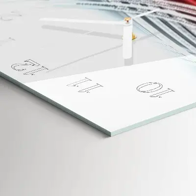 Stakleni četvrtasti sat Apstrakcija