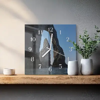Stakleni četvrtasti sat Kamen