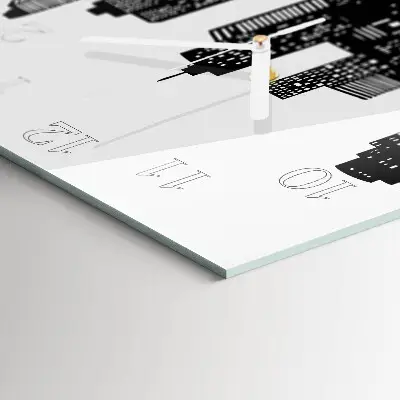 Stakleni četvrtasti sat Zgrade