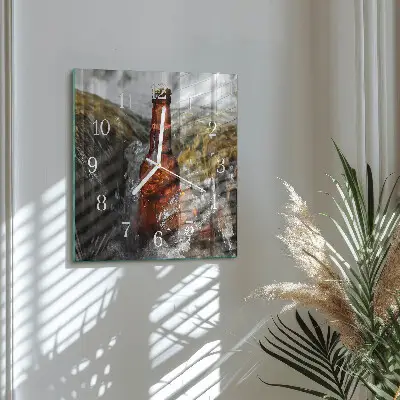 Stakleni četvrtasti sat Pivo