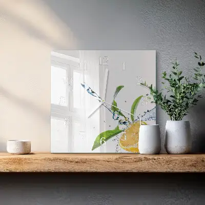 Stakleni četvrtasti sat Citrus