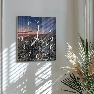 Stakleni četvrtasti sat Horizont