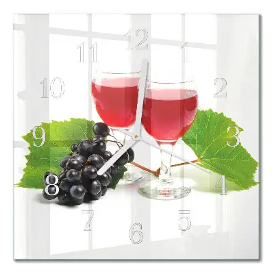 Stakleni četvrtasti sat Grožđe za vino