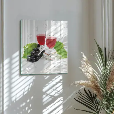 Stakleni četvrtasti sat Grožđe za vino
