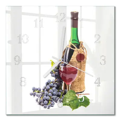 Stakleni četvrtasti sat Grožđe za vino