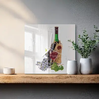 Stakleni četvrtasti sat Grožđe za vino