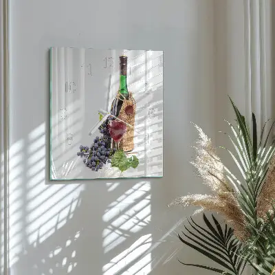 Stakleni četvrtasti sat Grožđe za vino