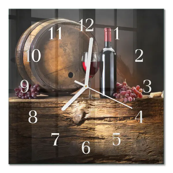 Stakleni četvrtasti sat Grožđe za vino