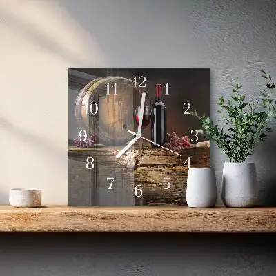 Stakleni četvrtasti sat Grožđe za vino