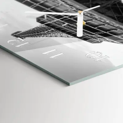 Stakleni četvrtasti sat Eiffelov toranj u Parizu