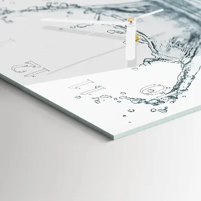 Stakleni četvrtasti sat Voda