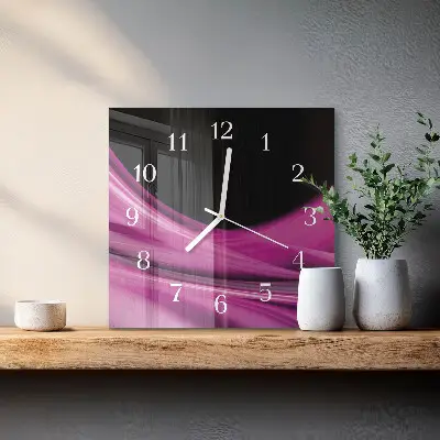 Stakleni četvrtasti sat Apstraktne linije
