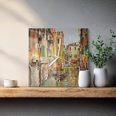 Stakleni četvrtasti sat Venecijanski brod