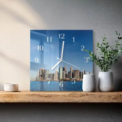Stakleni četvrtasti sat Horizont