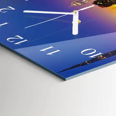 Stakleni četvrtasti sat Dubai Horizon