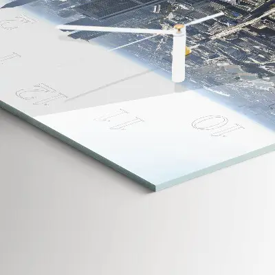 Stakleni četvrtasti sat Horizont