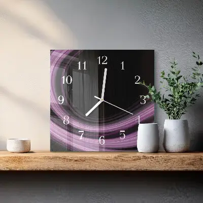 Stakleni četvrtasti sat Apstraktne linije