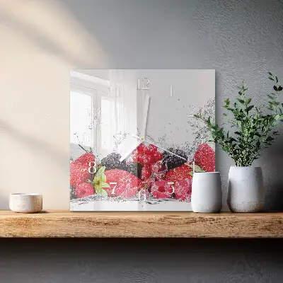 Stakleni četvrtasti sat Voće